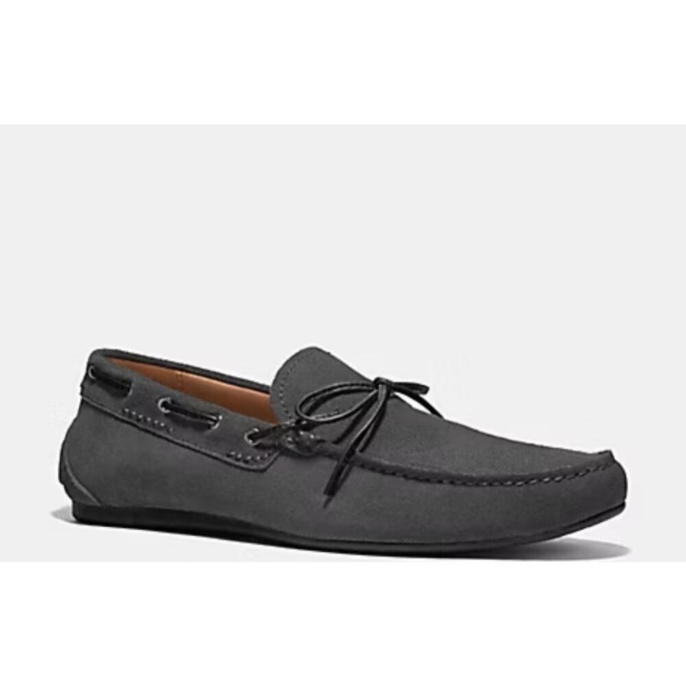 Coach Jasper Gray Suede Leather Slip-on Diving Loafers Size | 10D Moccasins EUC
